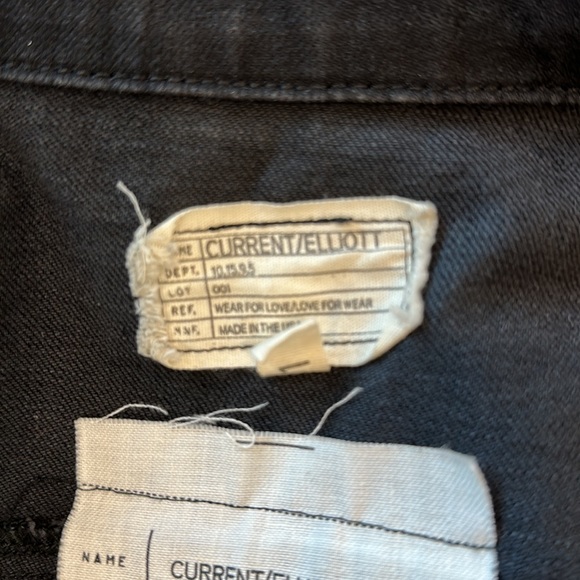 Current Elliott The Zip Moto Jacket Ebony Black Size 1 Small Current/Elliott - Picture 8 of 11
